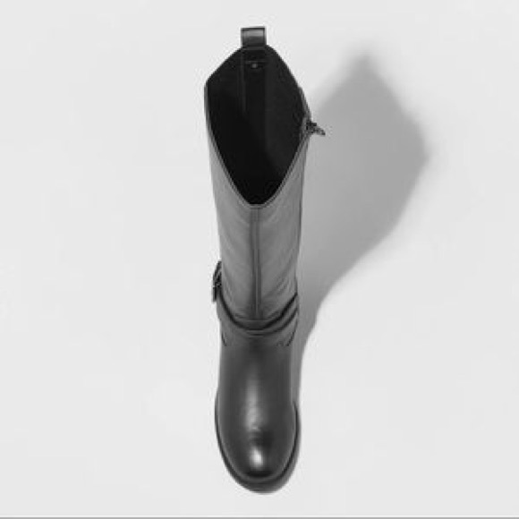 A New Day Faux Leather Buckle Riding Boots - Picture 3 of 4